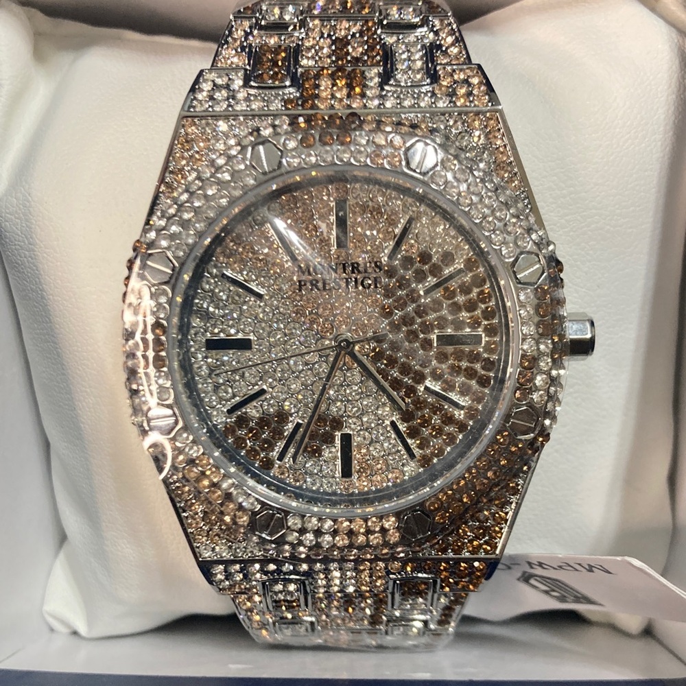 Montres Prestige 
MPW-0309 Men's 42mm
Steel Iced Out